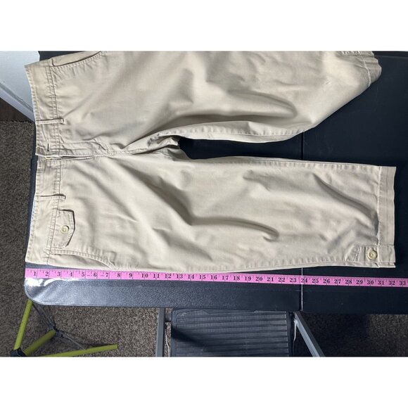 Eddie Bauer Women's Sz 10 Hiking Outdoor Capri‎ Pants Cotton Khaki Tan - Picture 12 of 14